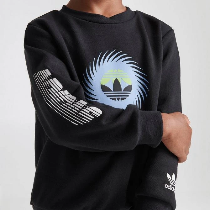 Kids' Toddler adidas Originals Trefoils Crewneck Sweatshirt and Jogger Pants Set 商品