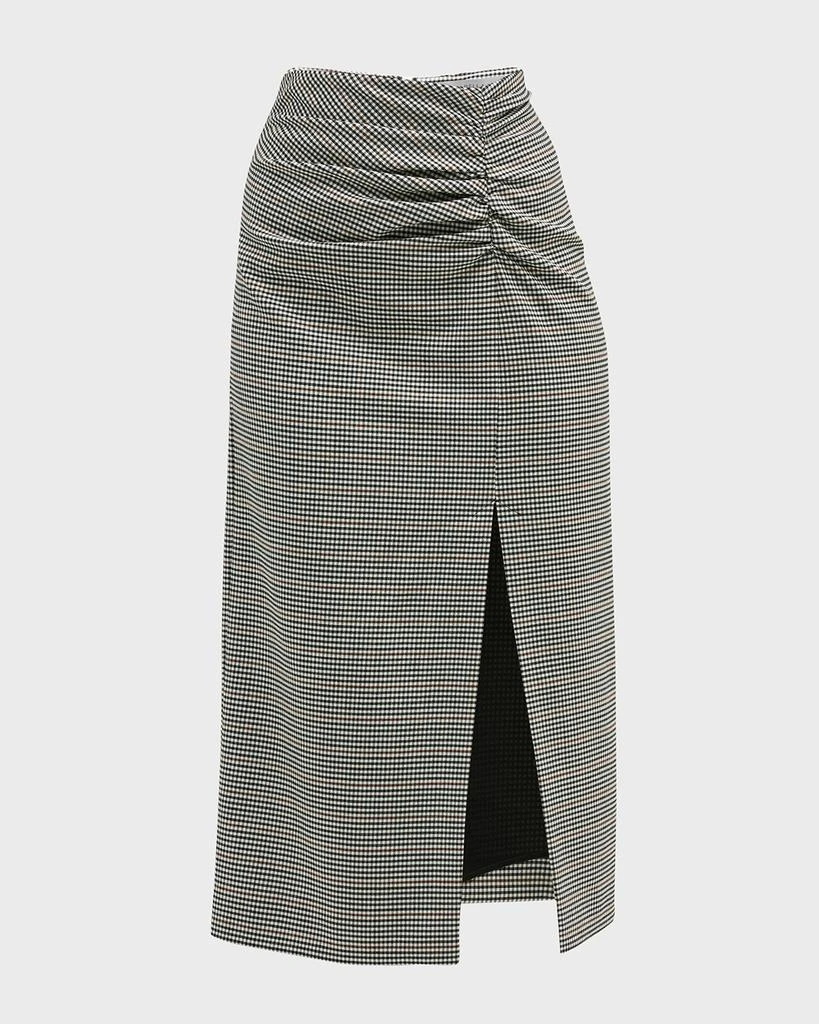 商品Marella|Susanna Ruched Gingham A-Line Midi Skirt,价格¥619,第2张图片详细描述