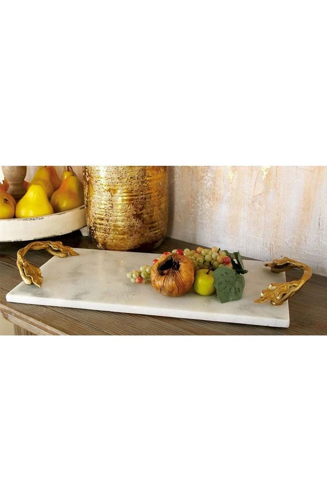 商品WILLOW ROW|White Marble Glam Tray,价格¥395,第2张图片详细描述