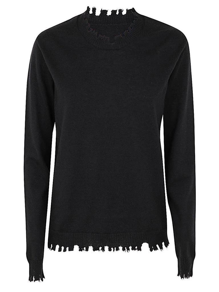 商品Uma Wang|Uma Wang Distressed Crewneck Knitted Jumper,价格¥2801,第1张图片