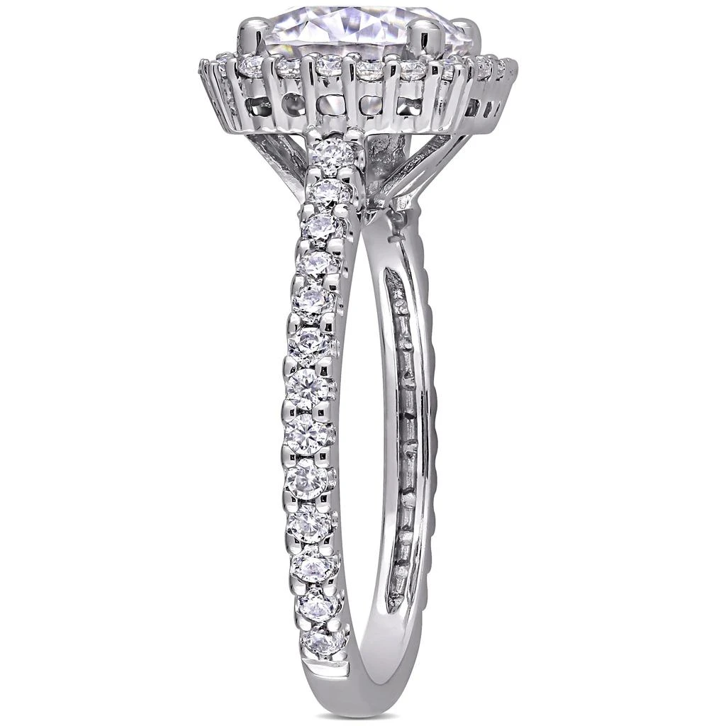 商品Mimi & Max|2 1/2ct DEW Created Moissanite Halo Engagement Ring in 10k White Gold,价格¥3114,第3张图片详细描述