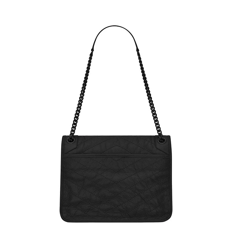 商品Yves Saint Laurent|【预售3-7天】SAINT LAURENT PARIS/圣罗兰 YSL 经典NIKI系列 女士中号黑色复古小牛皮黑扣斜挎单肩链条包6331840EN081000,价格¥21545,第4张图片详细描述