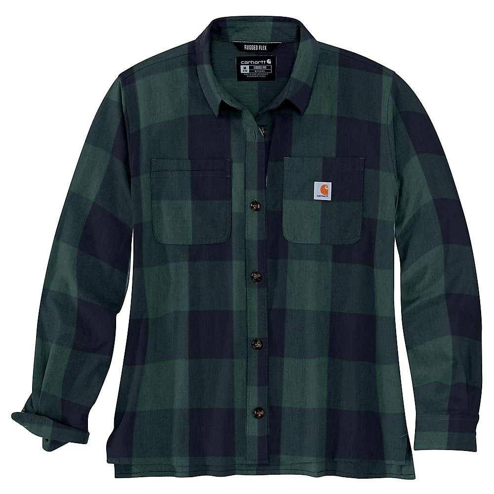 商品Carhartt|Carhartt Women's Rugged Flex Loose Fit Midweight Flannel LS Plaid Shirt,价格¥266,第2张图片详细描述