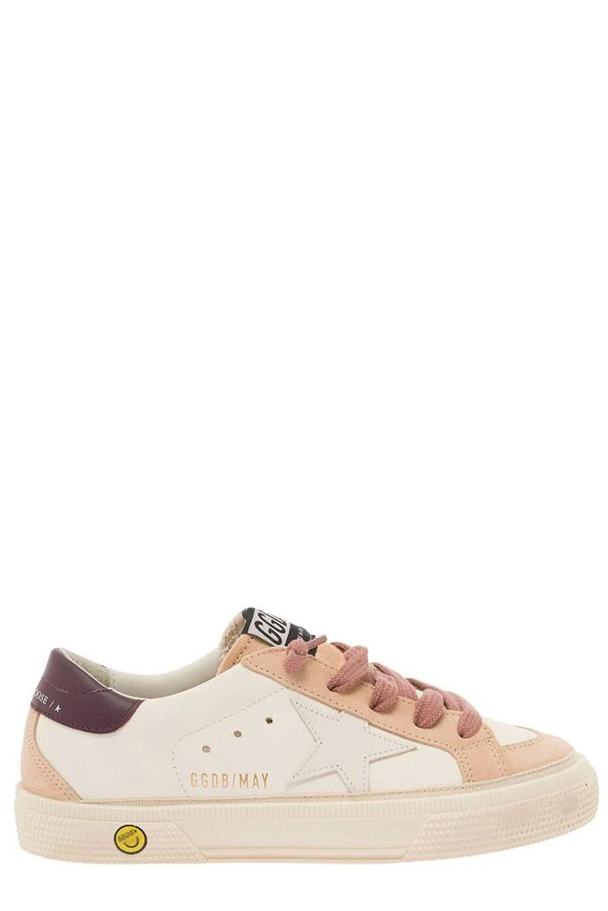 商品Golden Goose|Golden Goose Kids May Round Toe Lace-Up Sneakers,价格¥1451,第1张图片