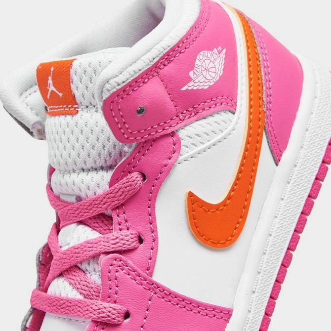 商品Jordan|Girls’ Toddler Air Jordan 1 Mid Casual Shoes,价格¥378,第3张图片详细描述