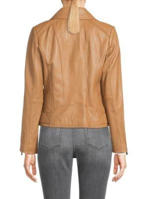 商品Michael Kors|Missy Belted Leather Jacket,价格¥875,第2张图片详细描述