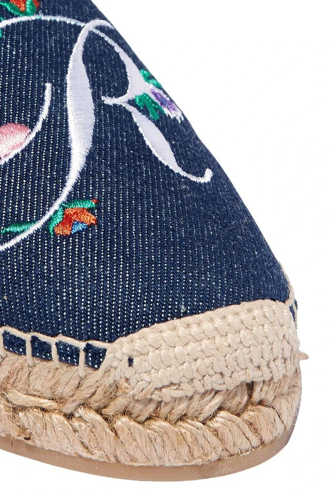 商品Roger Vivier|Blooming Rv embroidered denim espadrilles,价格¥1336,第5张图片详细描述
