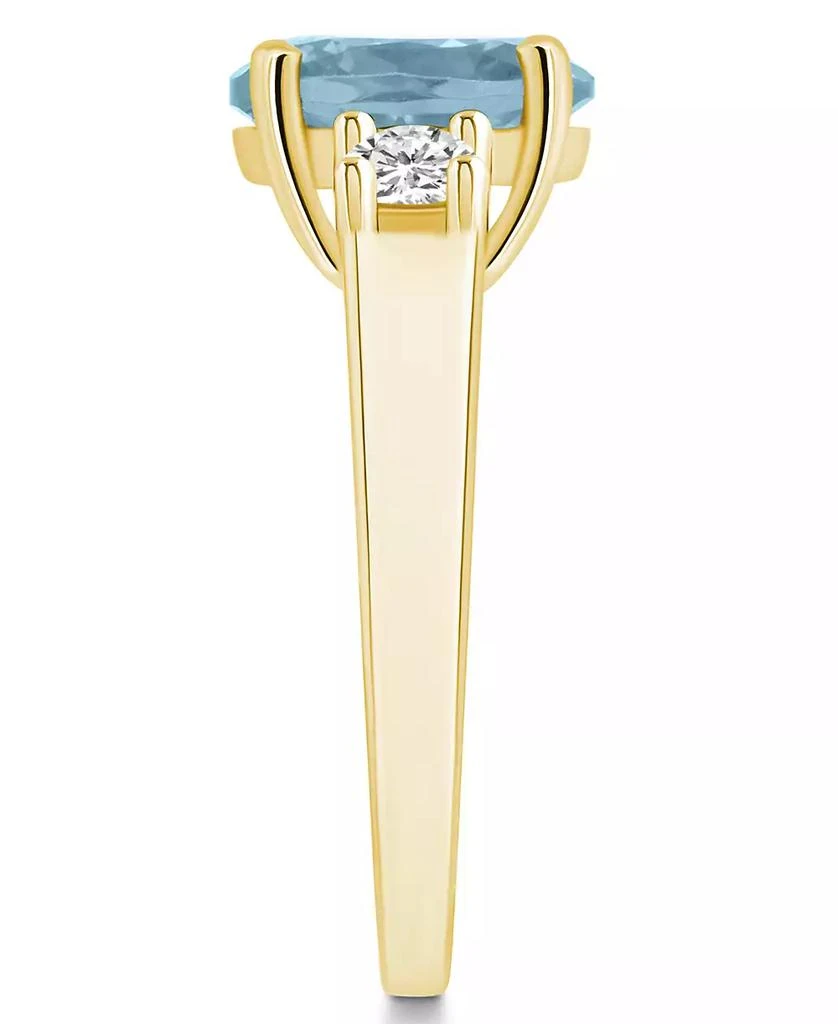 商品Macy's|Aquamarine and Diamond Ring (2-1/2 ct.t.w and 1/3 ct.t.w) 14K Yellow Gold,价格¥34598,第4张图片详细描述