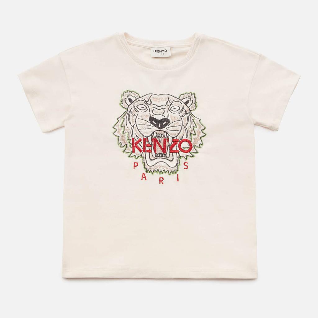 KENZO Girls' Tiger T-Shirt - Off White商品第1张图片规格展示