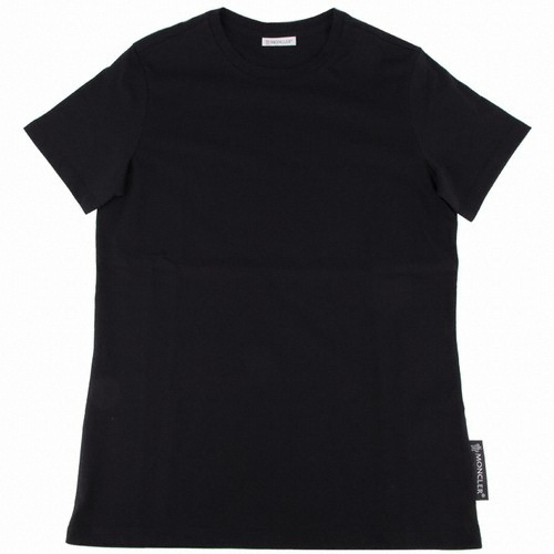 商品Moncler|MONCLER 女士黑色棉质短袖T恤 8091650-V8094-999,价格¥1242,第1张图片