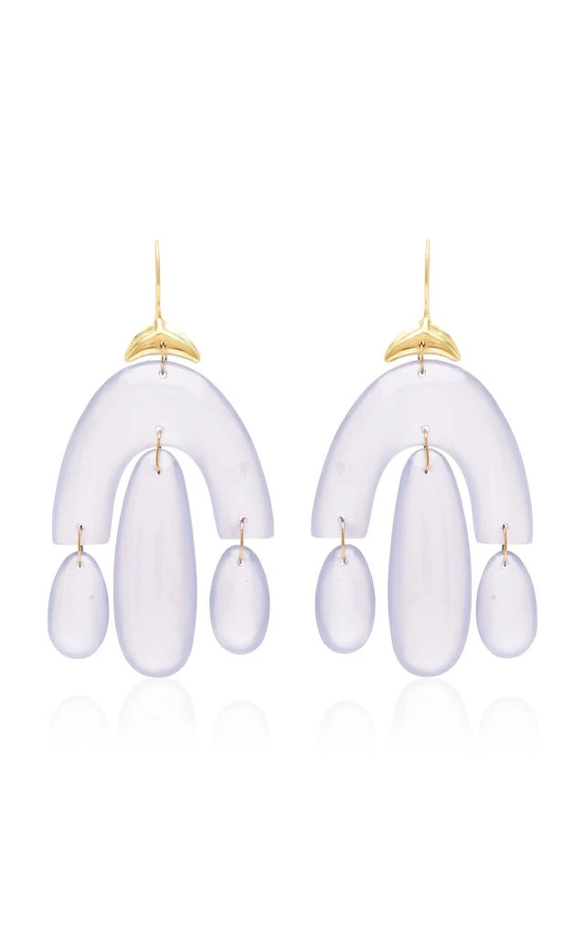 商品Ten Thousand Things|Ten Thousand Things - Mini 18K Yellow Gold Chalcedony Earrings - Blue - OS - Moda Operandi - Gifts For Her,价格¥19893,第1张图片