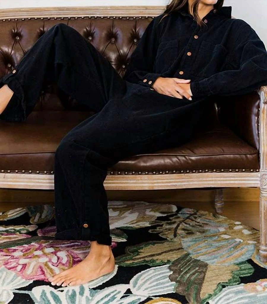 Bucketlist - Long Sleeve Denim Jumpsuit 商品