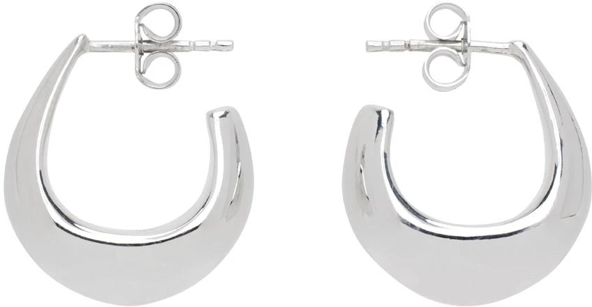 商品Lemaire|Silver Curved Mini Drop Earrings,价格¥2795,第1张图片