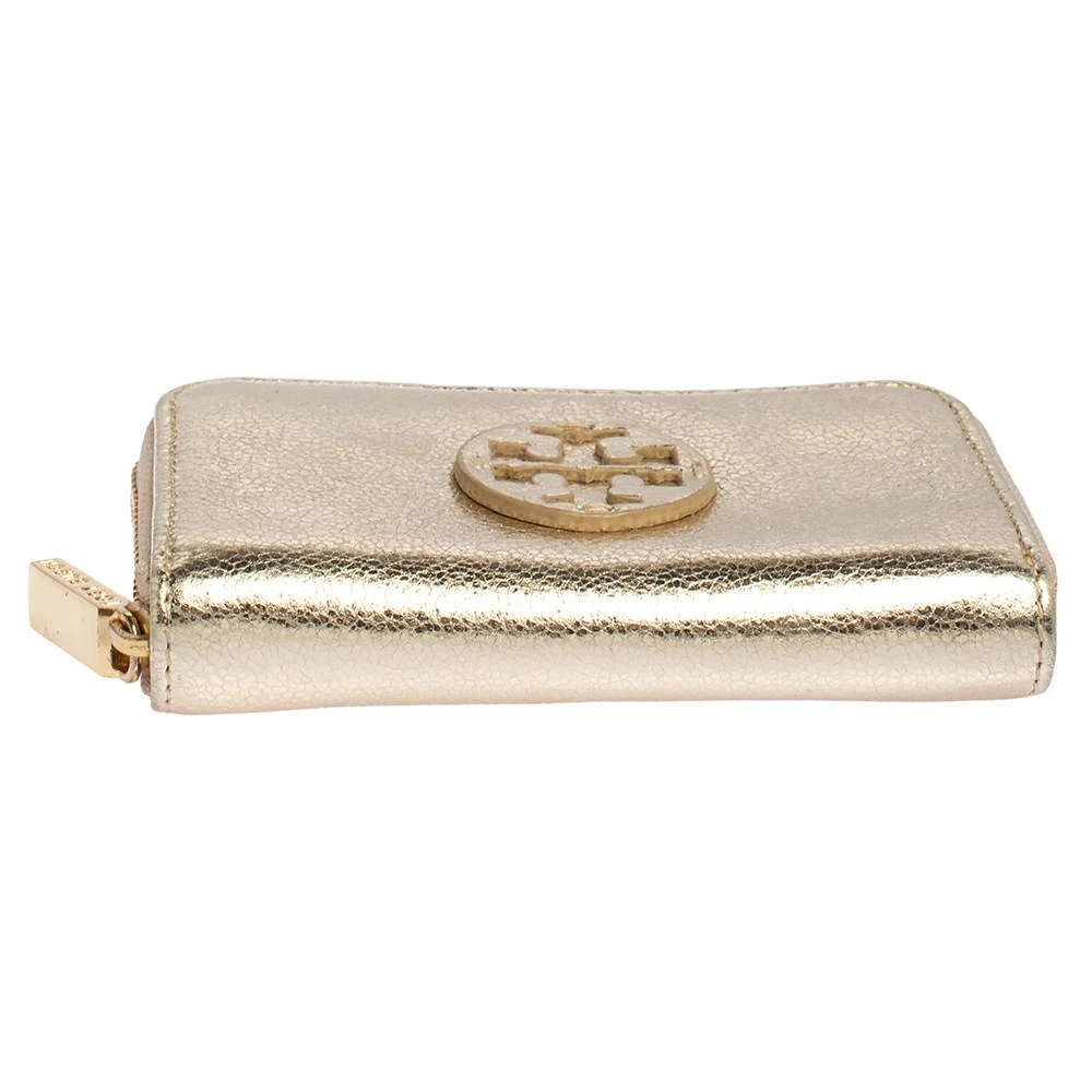 Tory Burch Gold Leather Zip Around Coin Purse 商品