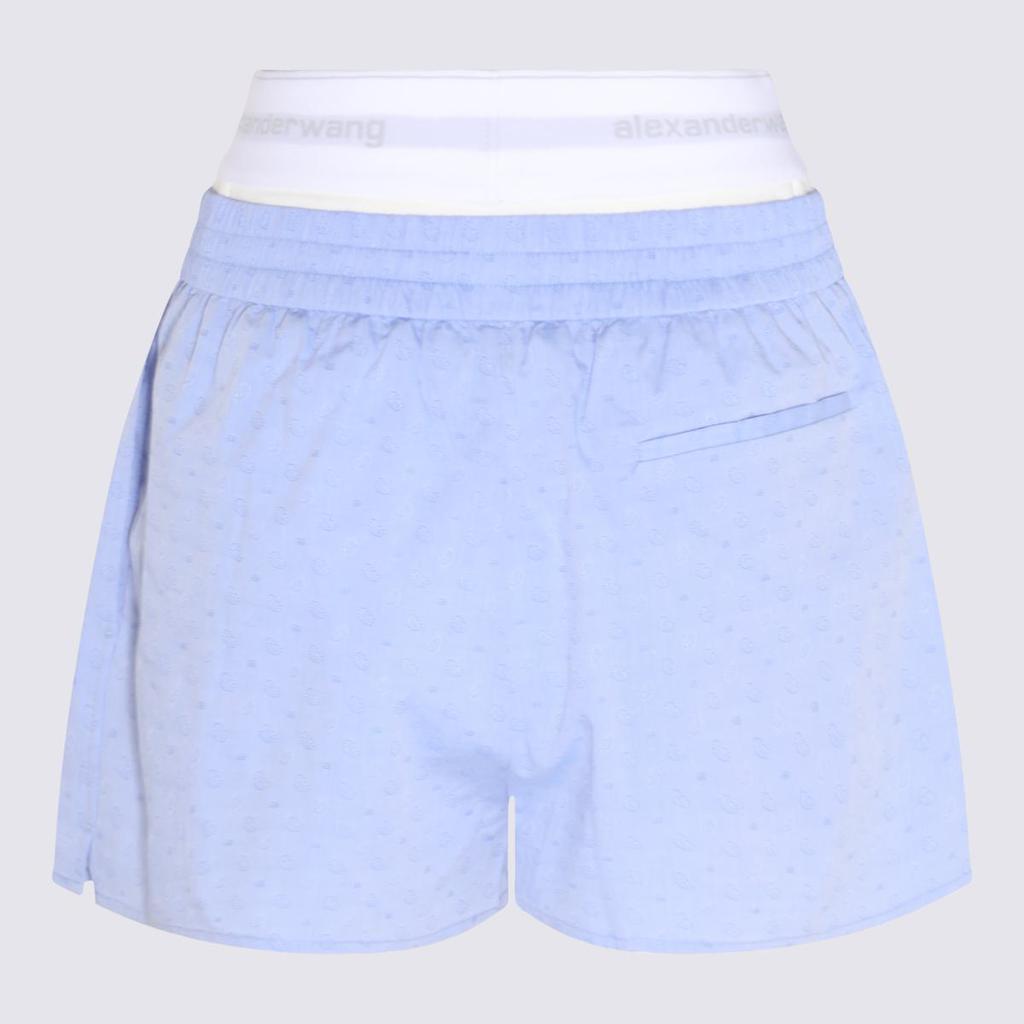 ALEXANDER WANG CHAMBRAY BLUE COTTON PAISLEY ELASTIC SHORTS商品第4张图片规格展示