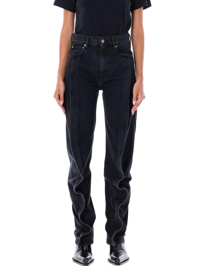 商品Y/Project|Y/Project Asymmetrical Stitched Denim Jeans,价格¥1686,第1张图片