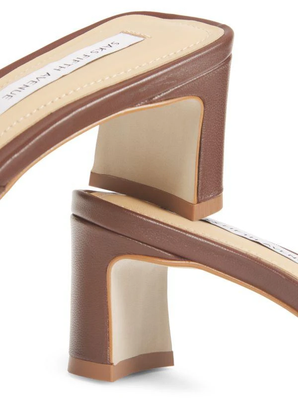 51MM Leather Block Heel Mules 商品
