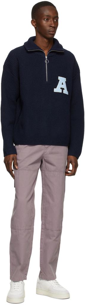 Purple Cotton Trousers商品第4张图片规格展示