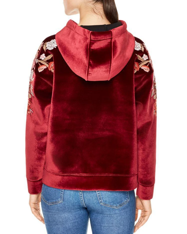 商品Sandro|Ginger Embellished Velvet Hoodie,价格¥2110,第2张图片详细描述