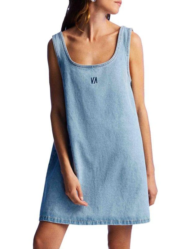 商品Nocturne|Scoopneck Mini Denim Dress,价格¥712,第1张图片