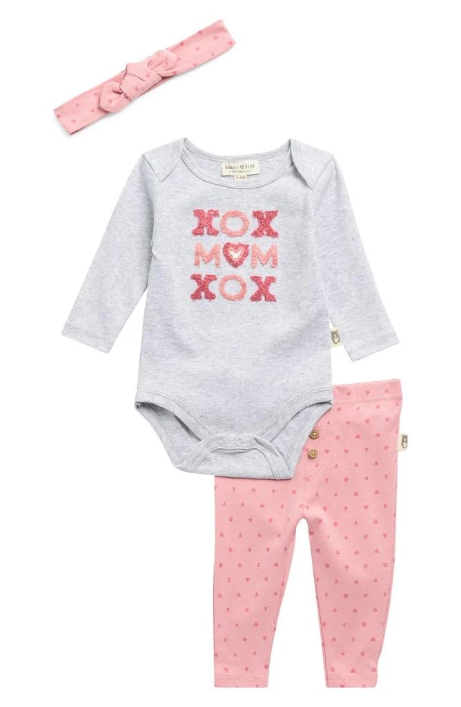 商品RABBIT AND BEAR ORGANIC|XO Mom Bodysuit, Headband & Leggings Set,价格¥77,第1张图片