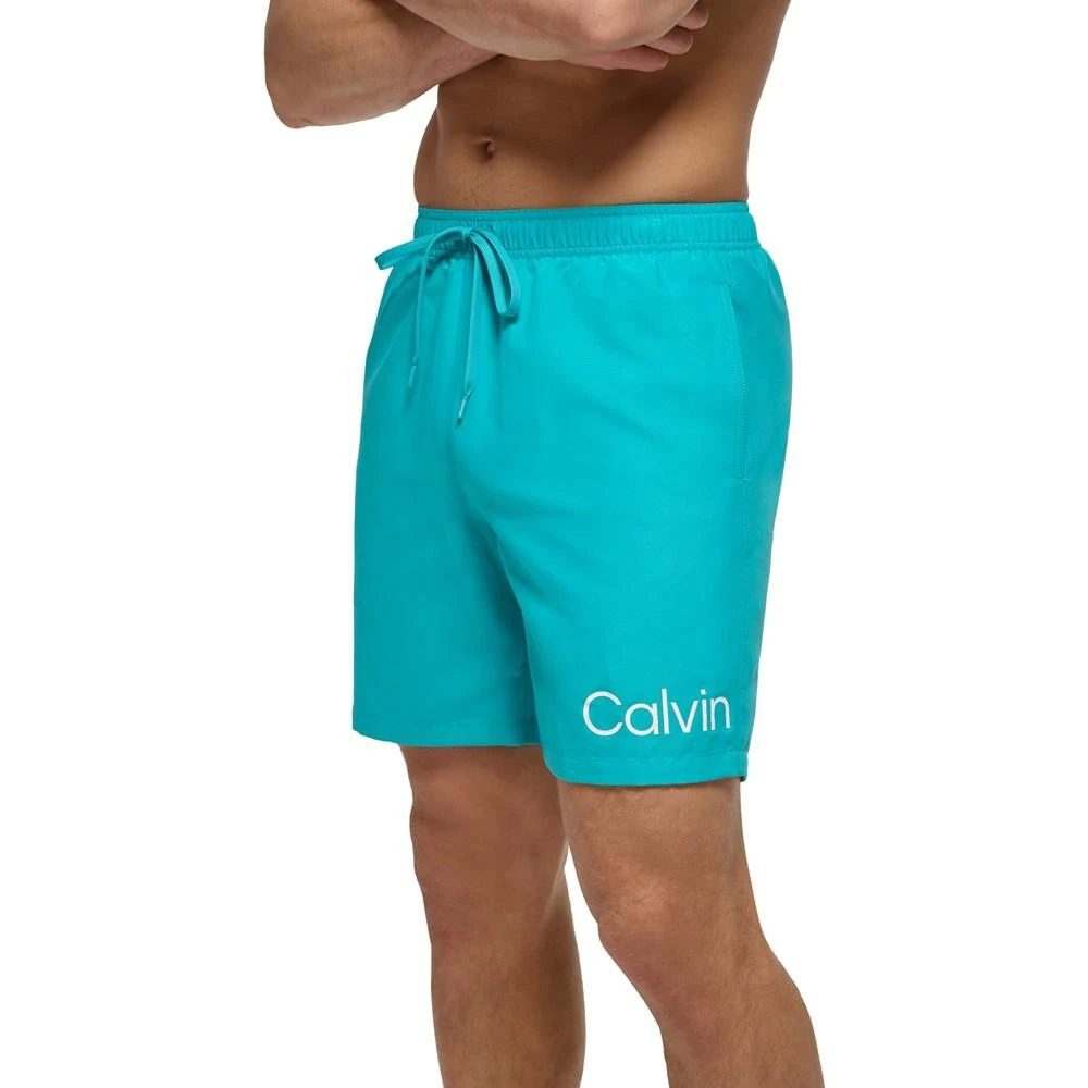 商品Calvin Klein|Men's Logo 7" Volley Swim Trunks, Created for Macy's,价格¥140,第3张图片详细描述