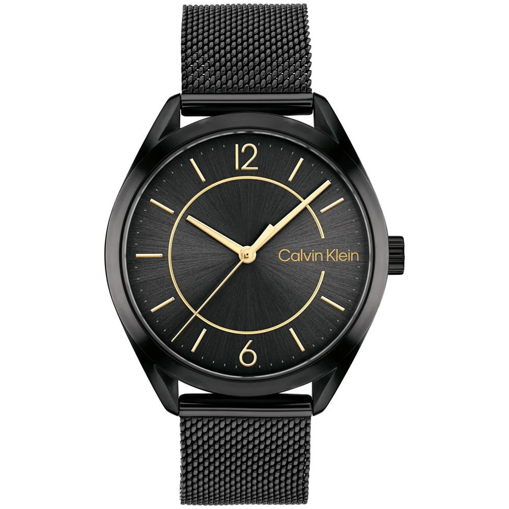 商品Calvin Klein|Women's Black Stainless Steel Mesh Bracelet Watch 36mm,价格¥1126,第1张图片