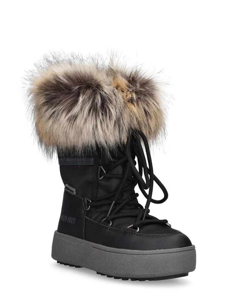 商品Moon Boot|Nylon Ankle Snow Boots W/ Faux Fur,价格¥653,第1张图片详细描述