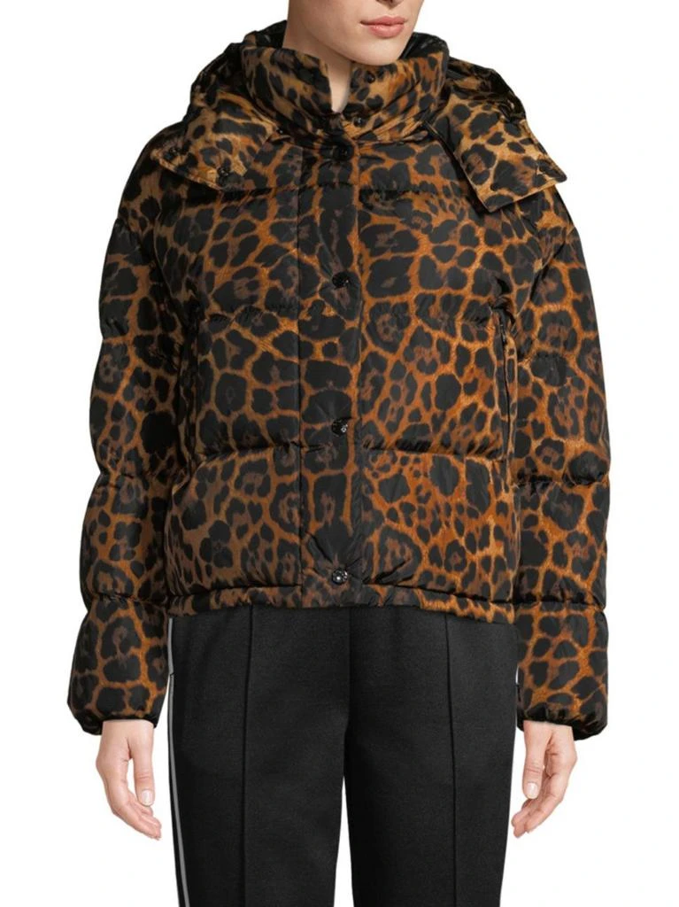 商品Moncler|Caille Matte Leopard Print Puffer Jacket,价格¥5445,第1张图片