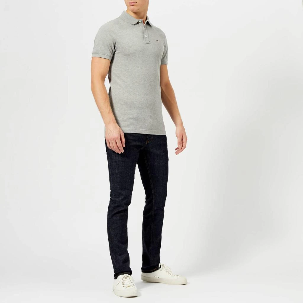 商品Tommy Jeans|Tommy Jeans Men's Original Fine Pique Polo Shirt - Light Grey Heather,价格¥486,第3张图片详细描述