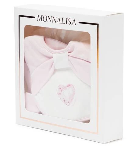 商品MONNALISA|婴幼儿 — 印花针织连身衣、围兜与便帽套装,价格¥1466,第5张图片详细描述