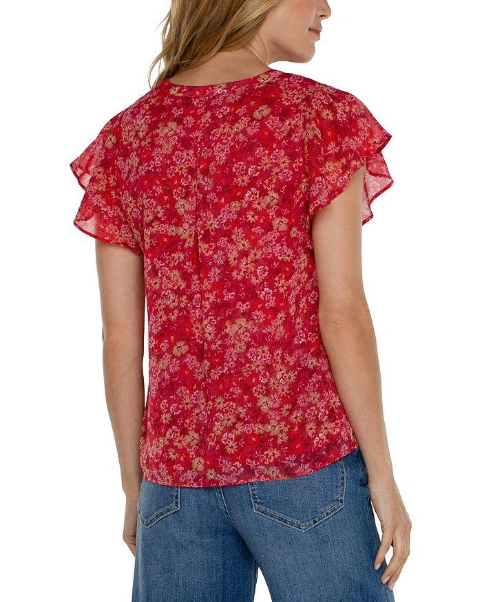 商品Liverpool Los Angeles|Printed Ruffle Sleeve Chiffon Blouse,价格¥443,第2张图片详细描述