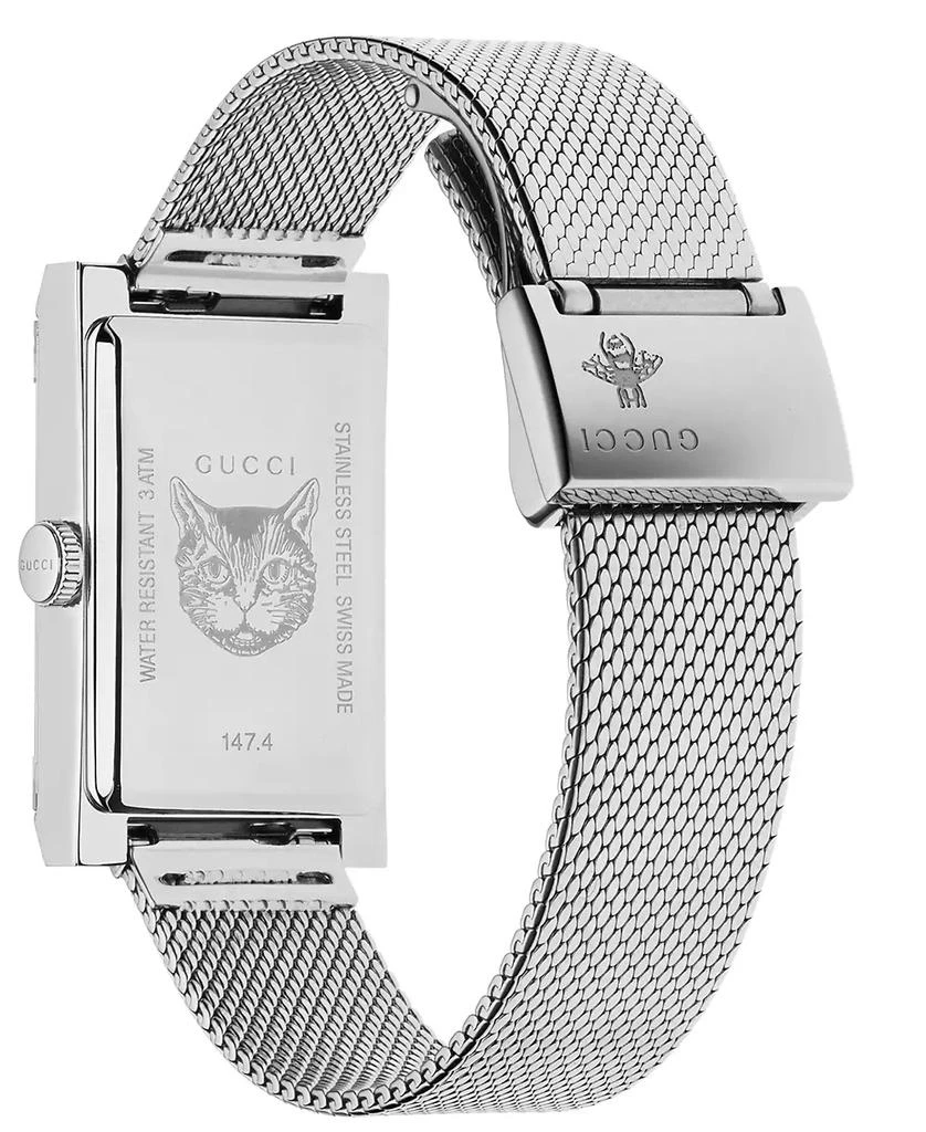 商品Gucci|G-Frame Stainless Steel Mesh Bracelet Watch 21x34mm,价格¥11572,第4张图片详细描述