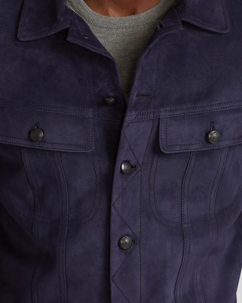 商品Ralph Lauren|Men's Clifton Suede Leather Trucker Jacket,价格¥12833,第5张图片详细描述