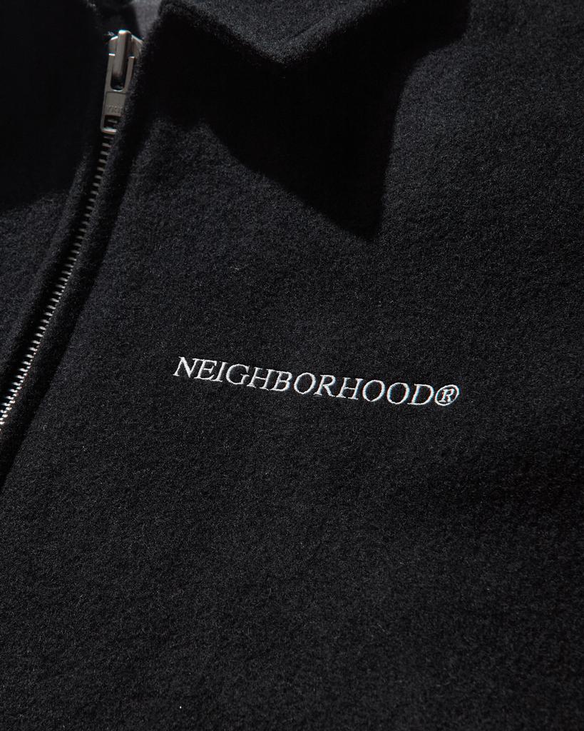 NEIGHBORHOOD Men's Melton Zip Work Jacket Black - Jackets