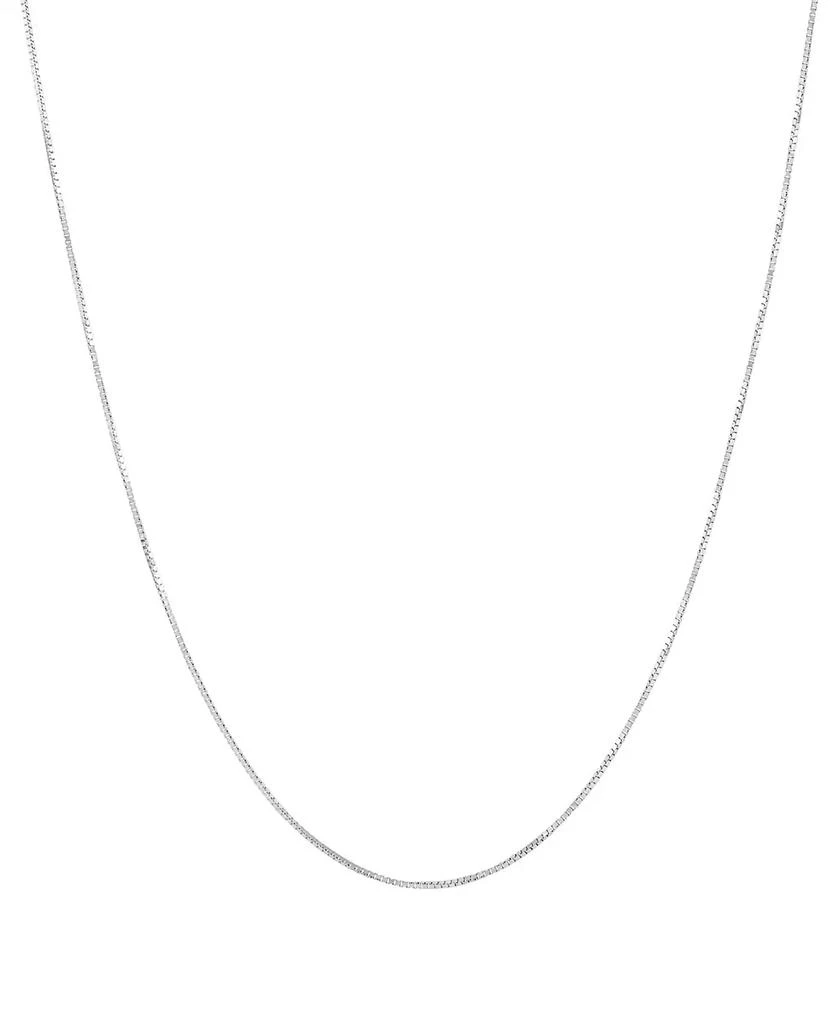 商品Macy's|Delicate Box Chain 20" Strand Necklace (2/3mm) in 14k White Gold,价格¥1187,第1张图片