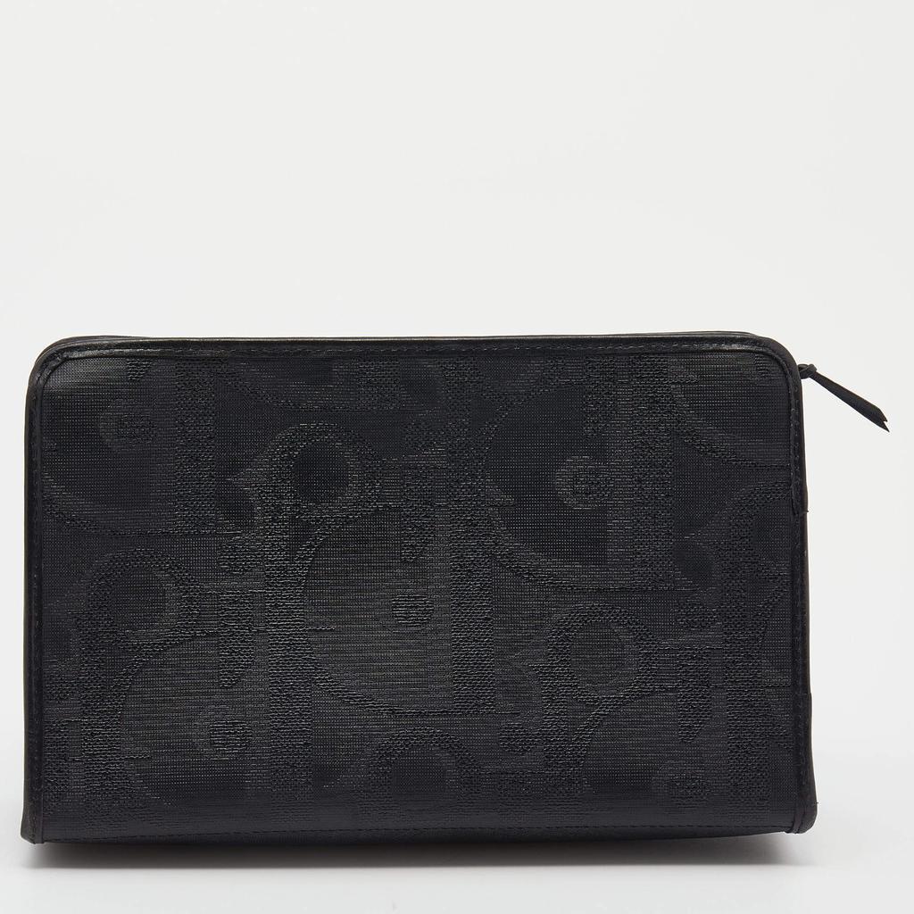 商品[二手商品] Dior|Dior Black Oblique Coated Canvas And Leather Clutch,价格¥3138,第6张图片详细描述