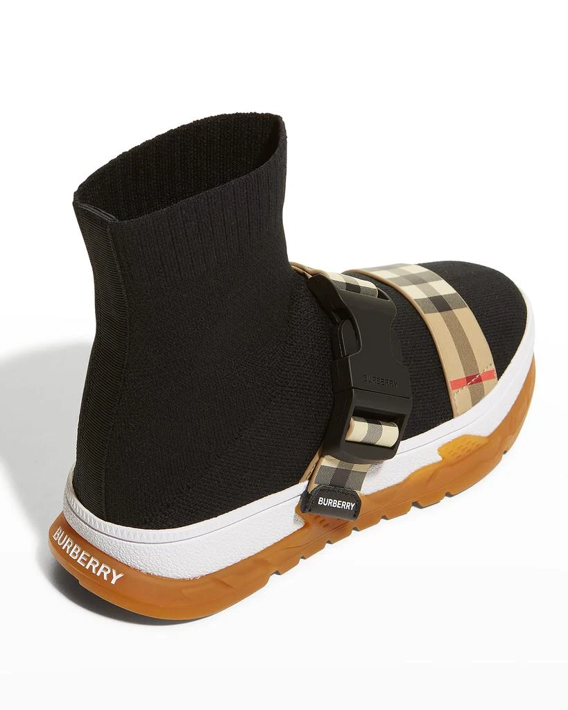 商品Burberry|Kid's K1-Union Vintage Check Sock Sneakers, Toddler/Kids,价格¥1628,第3张图片详细描述