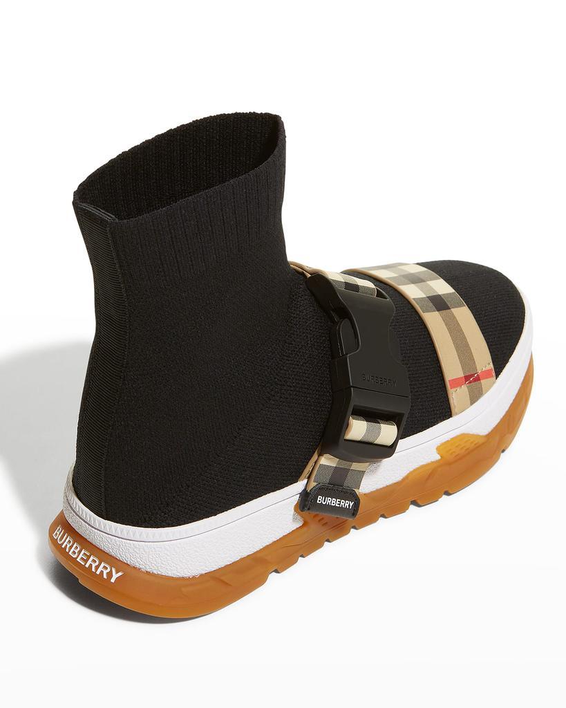 商品Burberry|Kid's K1-Union Vintage Check Sock Sneakers, Toddler/Kids,价格¥3208,第5张图片详细描述