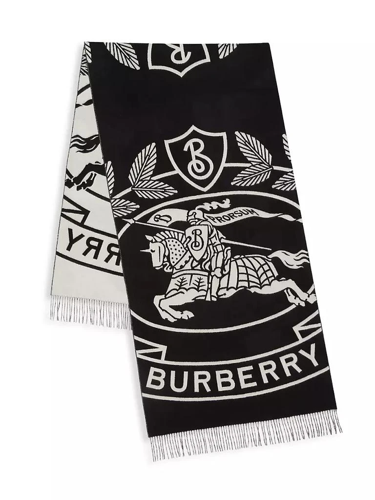 商品Burberry|Large Logo & EKD Cashmere Scarf,价格¥6187,第1张图片