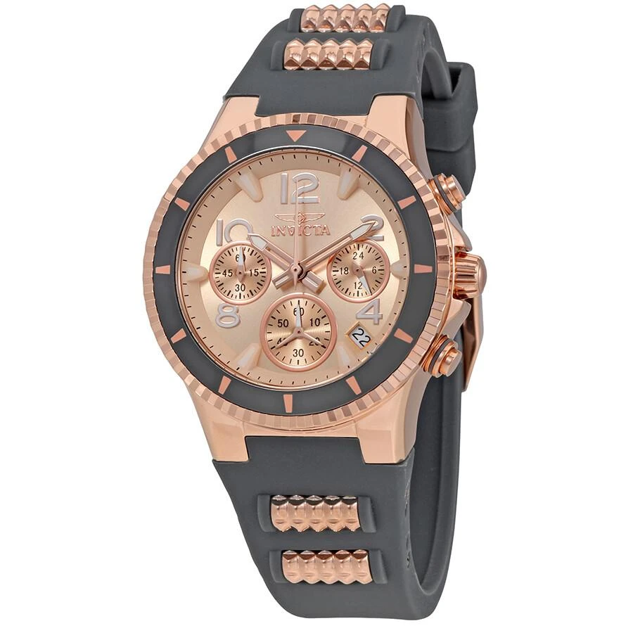 商品Invicta|BLU Chronograph Rose Dial Ladies Watch 24189,价格¥596,第1张图片