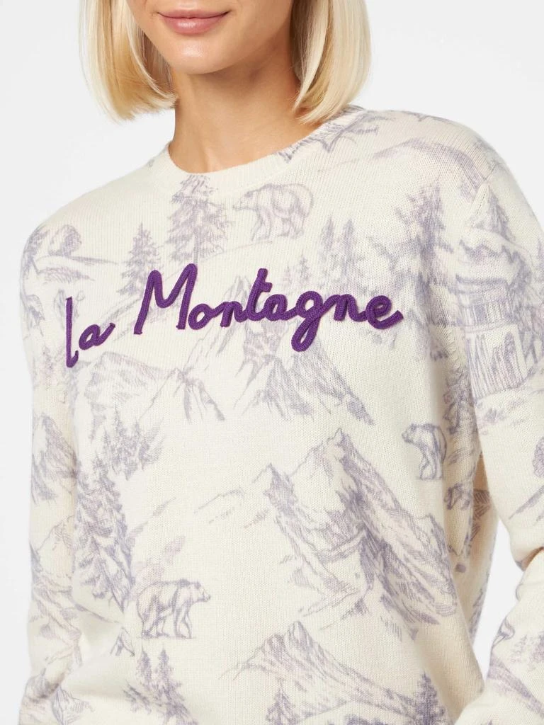 商品Mc2 Saint Barth|Woman Crewneck Sweater With La Montagne Print,价格¥2221,第2张图片详细描述