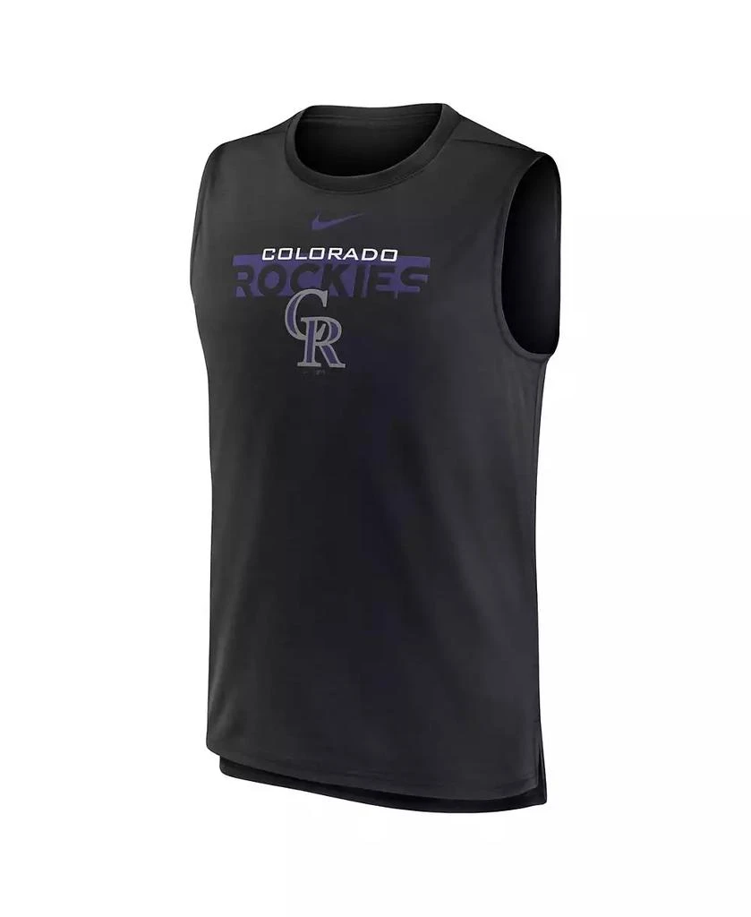 商品NIKE|Men's Black Colorado Rockies Knockout Stack Exceed Muscle Tank Top,价格¥264,第2张图片详细描述