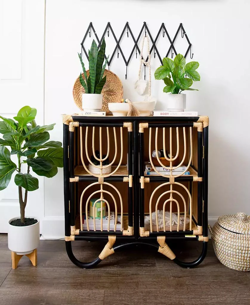 商品NEARLY NATURAL|33" Artificial Fiddle Fig with Stand Planter,价格¥471,第4张图片详细描述