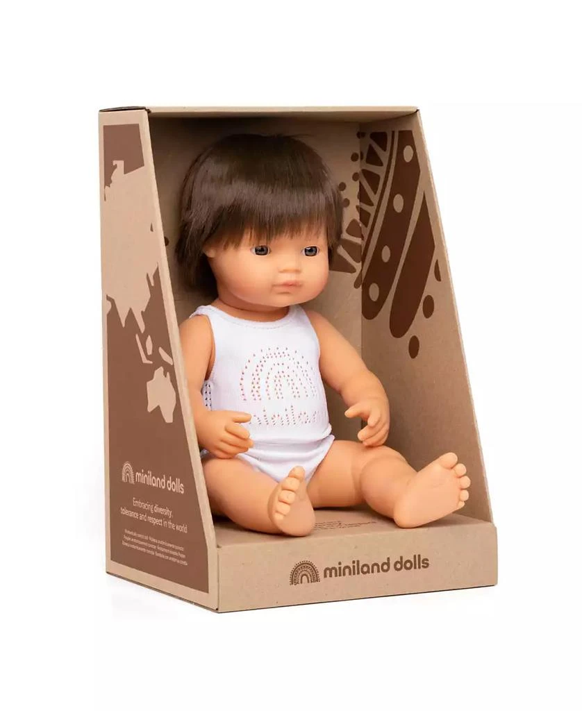 商品MINILAND|15" Baby Doll Caucasian Brunette Boy Set, 3 Piece,价格¥420,第2张图片详细描述