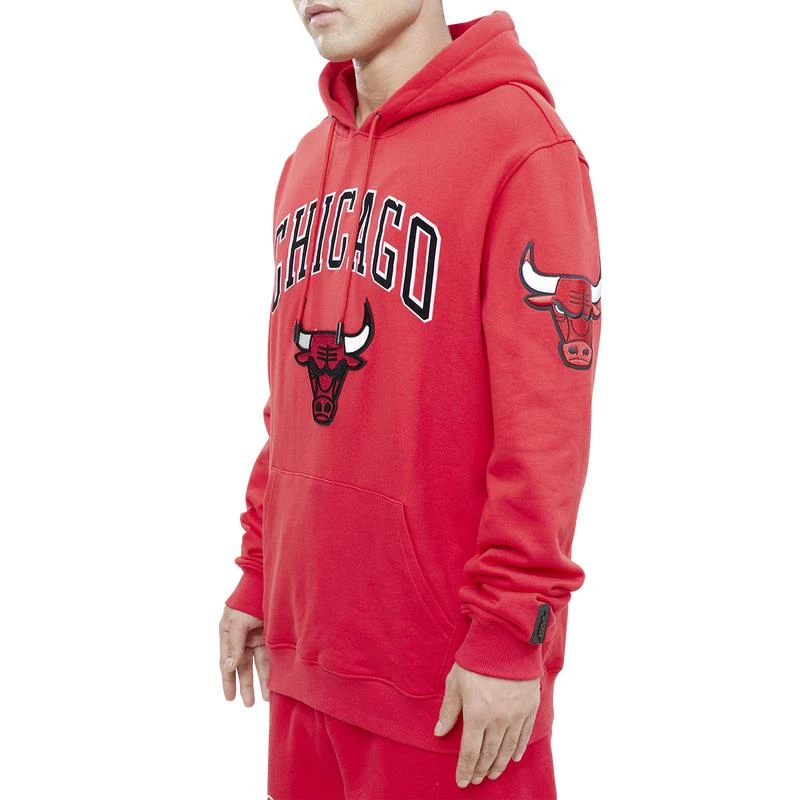 商品Pro Standard|Pro Standard Bulls Stacked Logo Hoodie - Men's,价格¥693,第4张图片详细描述