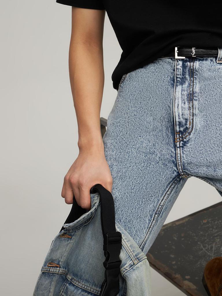 商品Yves Saint Laurent|2cm Ysl Embossed Patent Leather Belt,价格¥3488,第1张图片