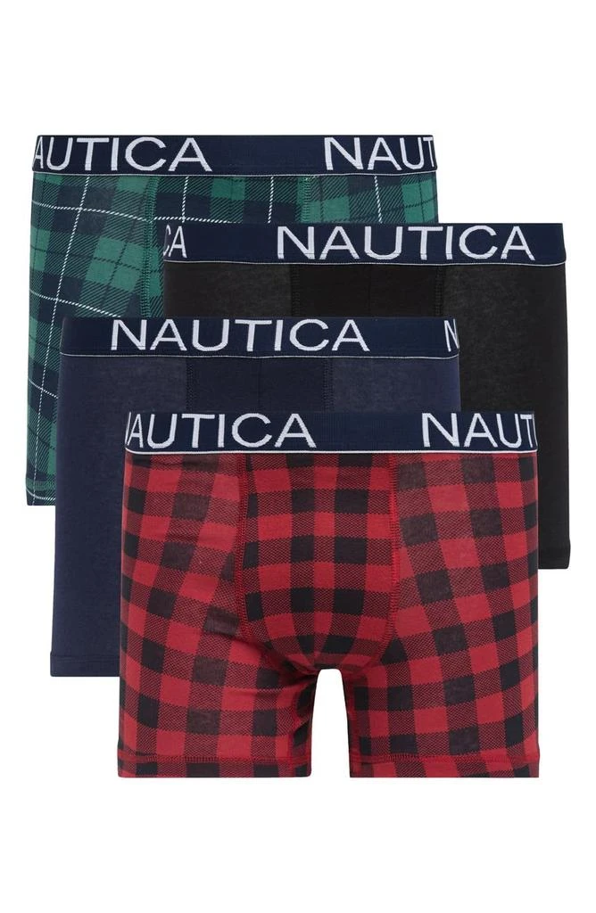 商品Nautica|4-Pack Stretch Boxer Briefs,价格¥114,第1张图片