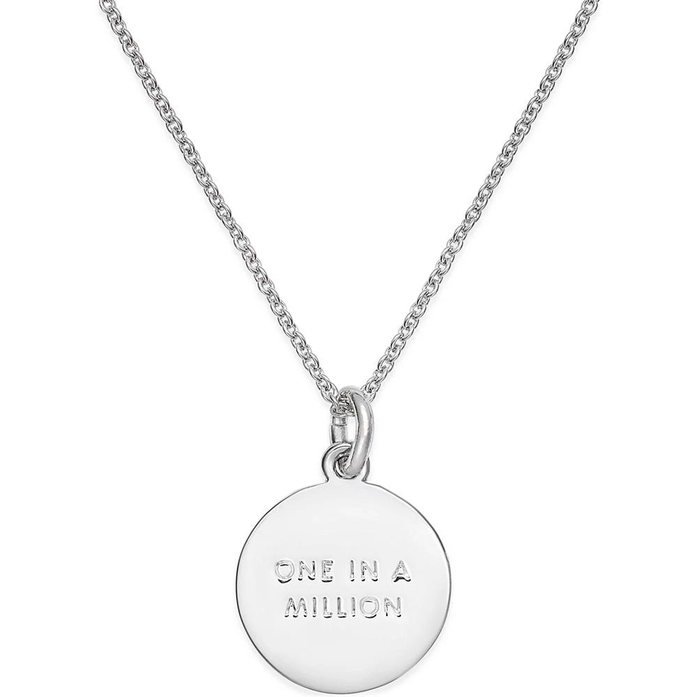 商品Kate Spade|Silver-Tone Disc Initials 18" Pendant Necklace,价格¥218,第2张图片详细描述