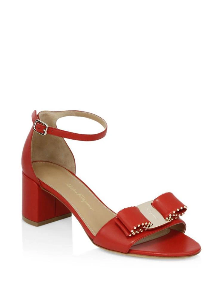 商品Salvatore Ferragamo|Gavina 一字带蝴蝶结凉鞋,价格¥1936,第1张图片